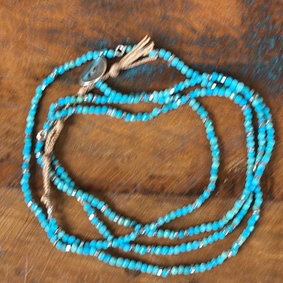 Twist and Turn Turquoise Wrap Necklace AND Bracelet by Chan Luu. Sundance - Picture 5 of 12